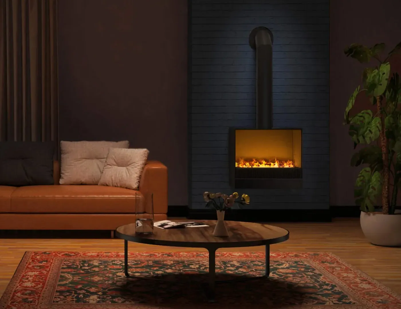 Hanging Water Vapour Fireplace