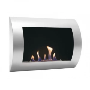 Ocean - Bioethanol wall fireplace in steel with a length of 60 cm