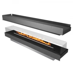 Planika Forma 2700 Island built-in bioethanol fireplace with a flame-view from all sides