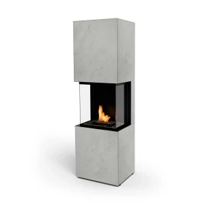 Planika Rock Kreta Firplace - Remote controlled BEV bioethanol fireplace with concrete finish