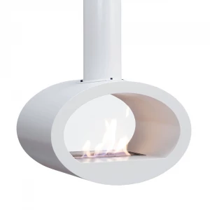 Toronto White - 2-sided ceiling mounted bioethanol fireplace