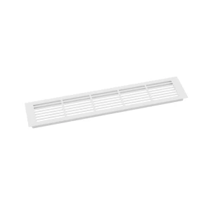 White ventilation grille - 50x10 cm with a ventilation area of 214 cm²