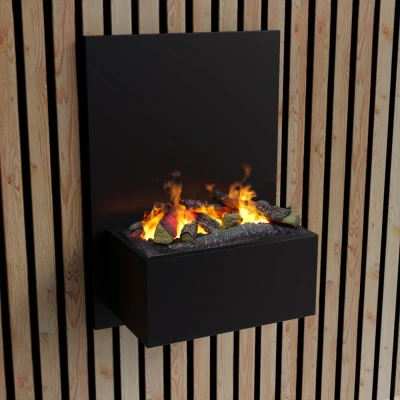 ScandiFlames Electric Brekke Black Water Vapour Fireplace ScandiFlames Electric Brekke Black Water Vapour Fireplace