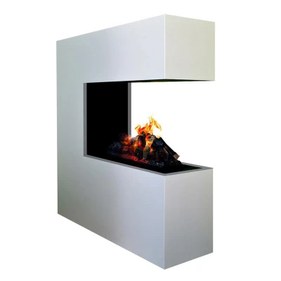 Glow Fire Schiller White - OMC 600 | Freestanding Water Vapour Fireplace Glow Fire Schiller White - OMC 600 | Freestanding Water Vapour Fireplace, 120 cm x 120 cm x 38 cm