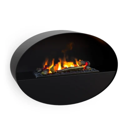 ScandiFlame Electric Kjos - Black Wall-Mounted Opti-myst Fireplace ScandiFlame Electric Kjos - Black Wall-Mounted Opti-myst Fireplace