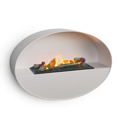 ScandiFlame Electric Kjos - White Wall-mounted Opti-myst Fireplace ScandiFlame Electric Kjos - White Wall-mounted Opti-myst Fireplace