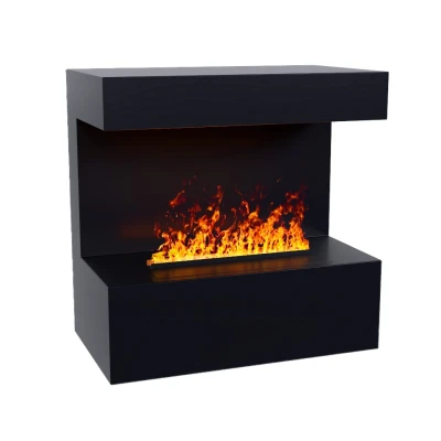 ScandiFlames Electric Late - Black Wall-Mounted Opti-myst Fireplace ScandiFlames Electric Late - Black Wall-Mounted Opti-myst Fireplace