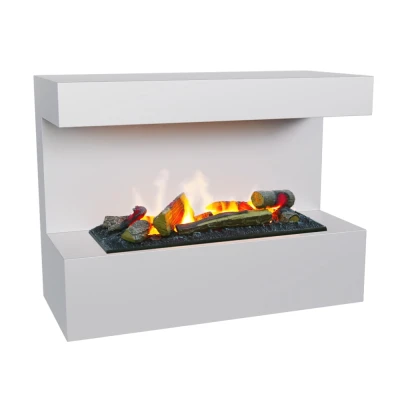 ScandiFlame Electric Steinsdal - White Wall-mounted Opti-myst Fireplace ScandiFlame Electric Steinsdal - White Wall-mounted Opti-myst Fireplace
