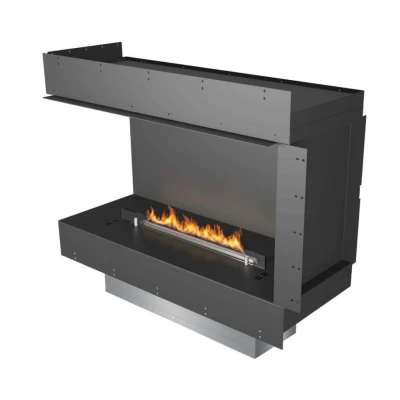 Bioethanol fireplace for the left corner Left-facing Planika corner fireplace