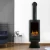 British Fires Bramshaw Pedestal - Freestanding Electric Fireplace in Wood Stove Design