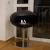 Cocoon Pedestal bio fireplace in black 