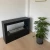 Freestanding black bioethanol fireplace