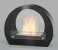 Ethanol stand fireplace in black with wide arch