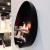 Tokyo Wall-mounted Bioethanol Fireplace in Polished Steel