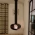 Toronto Black two-sided ceiling mounted bioethanol fireplace