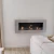 Large Stainless Steel Bio Fireplace for Wall Mounting with Glass Panel