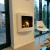 Curved Ethanol Fireplace in White