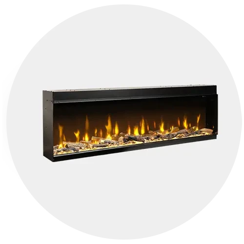 1-sided electric fireplace insert